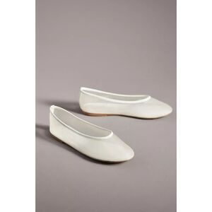 By Anthropologie Mesh Ballet Flats White Size 10